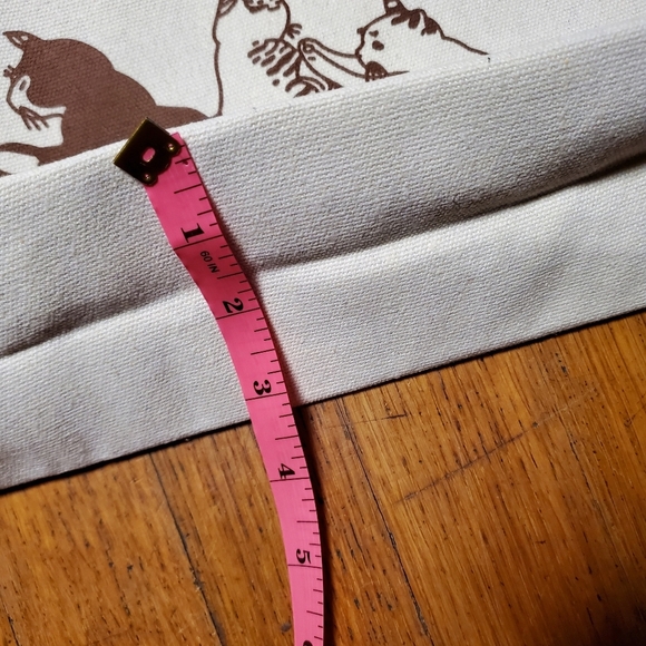 Funny Words Cat Tote Bag with Zipper - Picture 7 of 8